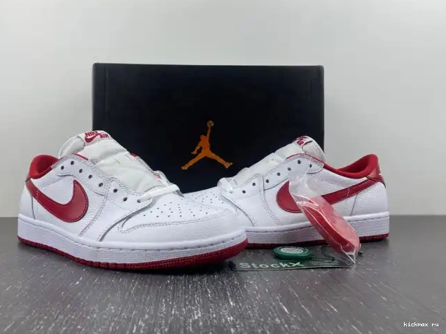 Rep Kickmax Jordan Retro Low Red 1 705329-101 Varsity White 0401